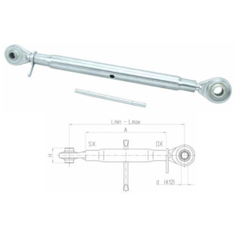 Terzo punto Basic cat. I M27x3 lunghezza 580-790mm