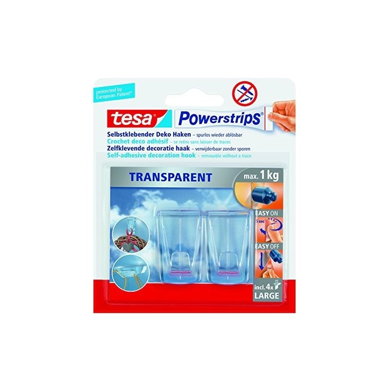 Powerstrips crochet pour deco xl, force de retenue: max 58813-00000-00 - Tesa