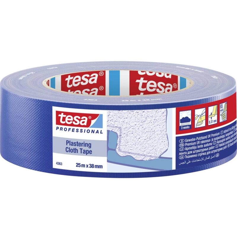 Image of Tesa - 04363-00003-02 Nastro goffrato ® Professional Blu (l x l) 25 m x 38 mm 1 pz.