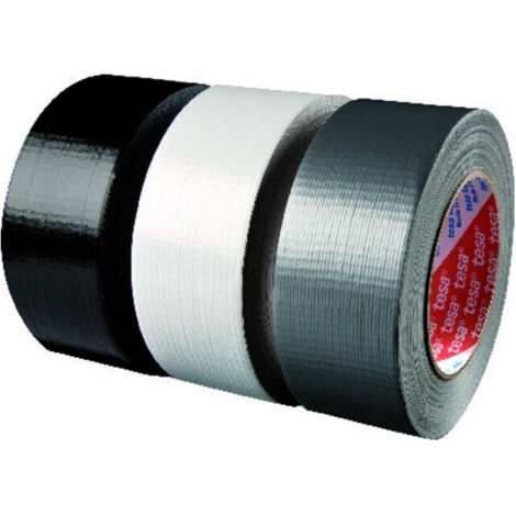tesa 4613 Gewebeklebeband Duct Tape, 50 m × 50 mm, schwarz