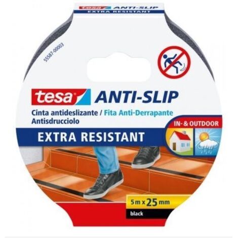 TESA 55589-00 Cinta antideslizante para baño Negro