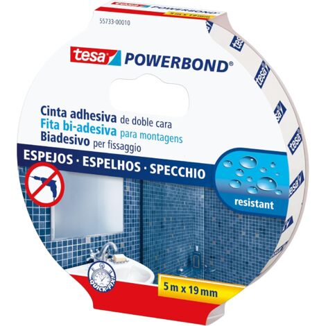 Tesa 55733 Starkes doppelseitiges Klebeband Powerbond-Spiegel