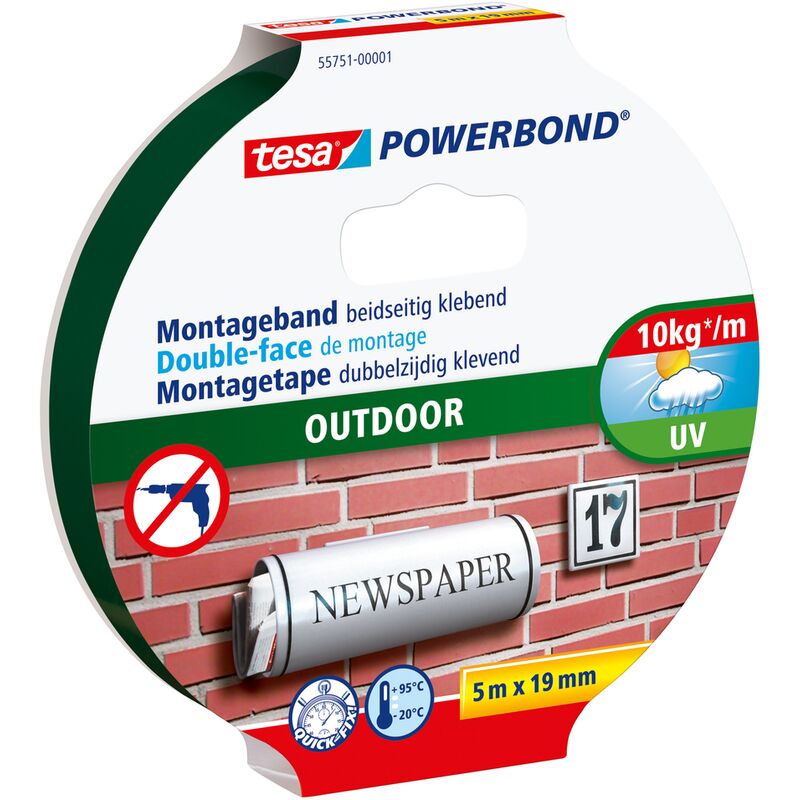 

tape - 5mx19mm blanca 'Powerbond' - Blanc - Tesa