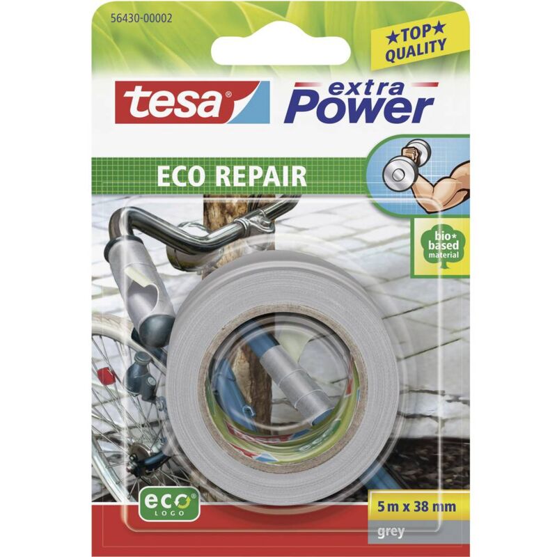 Image of Tesa - eco repair 56430-00002-00 Nastro in tessuto ® extra Power Grigio (l x l) 5 m x 38 mm 1 pz.