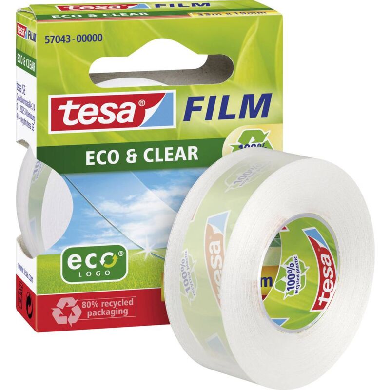 Image of Tesa - 57035-00000-01 Nastro adesivo film Eco & Clear Trasparente (l x l) 10 m x 15 mm 1 pz.