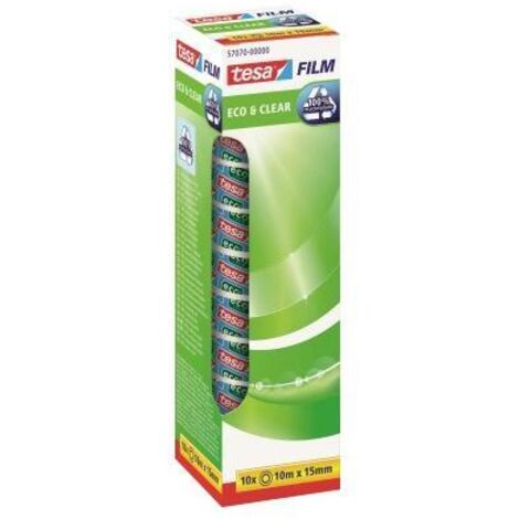 tesa  57070-00000-01 Klebefilm Eco & Clear Transparent (L x B) 10 m x 15 mm 10 St.