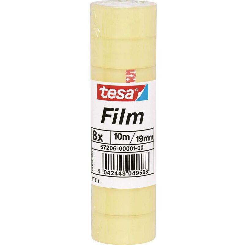 Image of 57206-00001 57206-00001-01 Nastro adesivo film Standard Trasparente (l x l) 10 m x 19 mm 8 pz. - Tesa