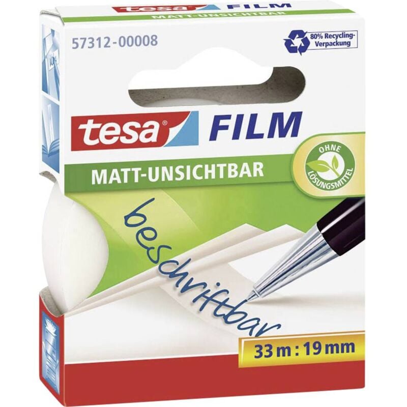 Image of tesa Klebefilm tesafilm® invisible 57312-00008-02 Nastro adesivo tesafilm Invisible Trasparente (L x L) 33 m x 19 mm 1