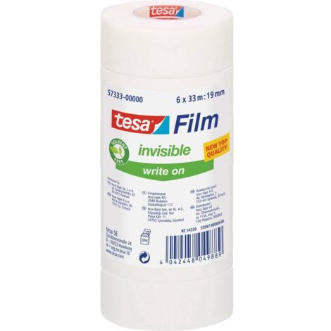tesa 57333-00000-03 Nastro adesivo tesafilm Invisible Opaco (L x L) 33 m x 19 mm 6 pz.