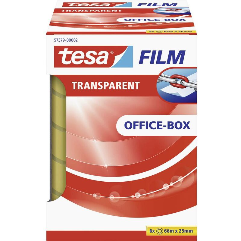 Image of tesa OFFICE-BOX 57379-00002-01 Nastro adesivo tesafilm Trasparente (L x L) 66 m x 25 mm 6 pz.