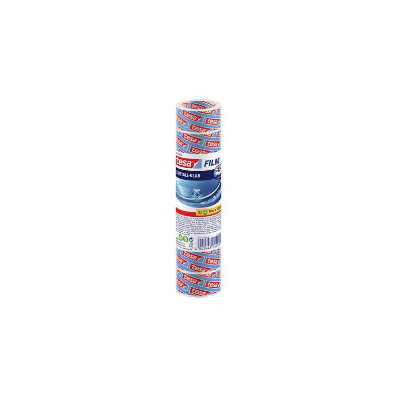 57417-00000-02 film adhésif transparent transparent (l x l) 10 m x 19 mm 8 pc(s) - Tesa