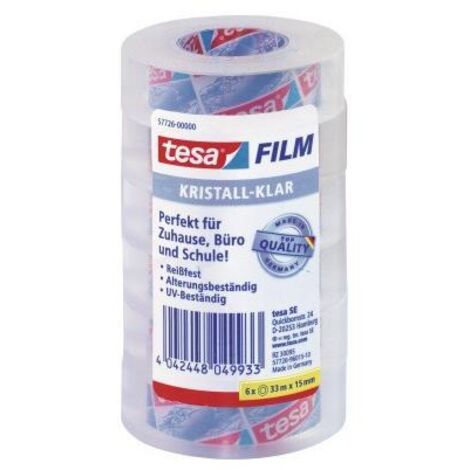 tesa  57726-00000-02 Klebefilm kristall-klar Transparent (L x B) 33 m x 15 mm 6 St.