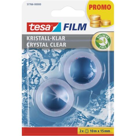 TESA 57766-00000-00 TESAFILM ADHESIVE TAPE - CRYSTAL CLEAR (PACK OF 2)