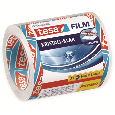 tesa  57790-00000-01 tesafilm kristall-klar Transparent (L x B) 10 m x 15 mm 3 St.