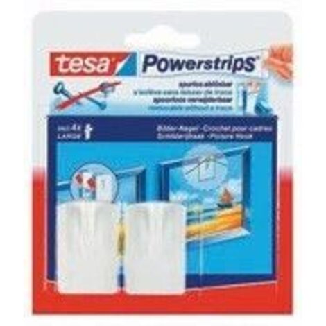 Tesa 58031 lote de 2 ganchos para marcos Powerstrips (blanco)