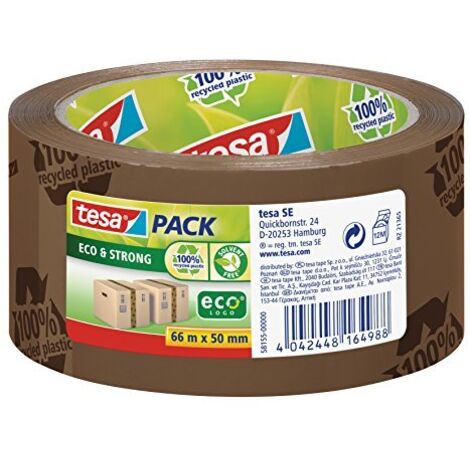 Tesa 58155-00000-00 Tesapack Eco & Strong Nastro da Imballo Adesivo, 66m-50mm, Avana
