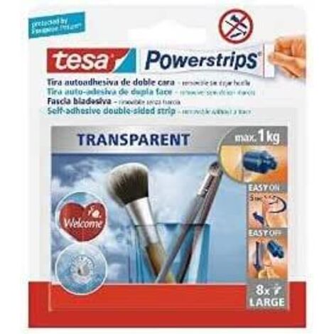 Tesa 58814 Tiras Biadhesivas Transparentes 2x5cm Max 1 kg