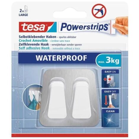 TESA 597850000000 CROCHET, ACIER/BLANC 59785-00000