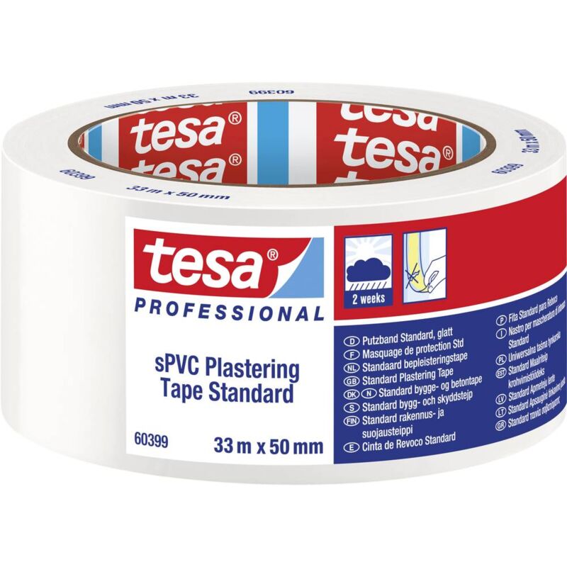 Image of Tesa - spvc 60399-00005-00 Nastro goffrato ® Professional Bianco (l x l) 33 m x 50 mm 1 pz.