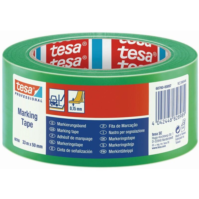 

® 60760 Cinta Señalización Temporal Verde 33 M X 50 Mm - Tesa