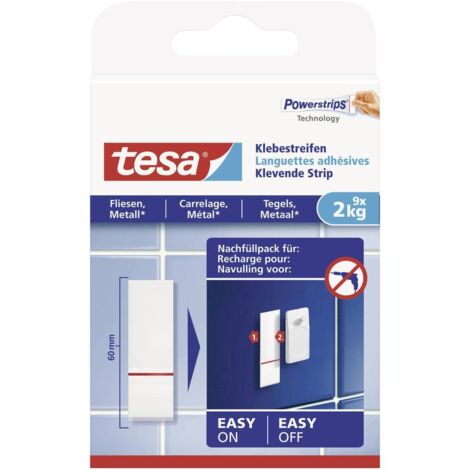 tesa 77760 Languettes adhésives Tesa® blanc Contenu: 9 pc(s)
