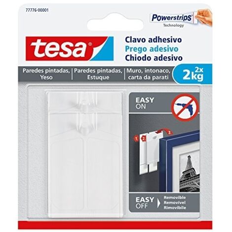 TESA 77776 - 00001 - 00 - CLOU AUTOCOLLANT POUR MUR SACRÉES ET PLÂTRE (2 KG)
