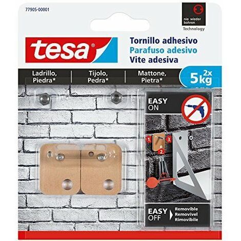 Tesa 77905 Vite Adesiva Rettangolare Mattone Pietra Max 5 kg