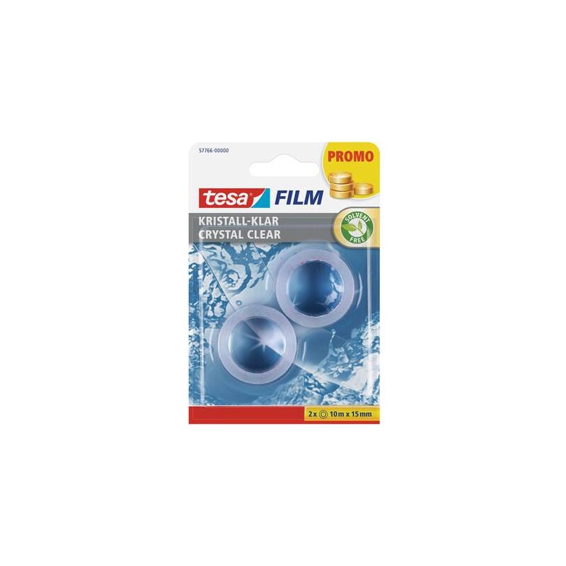 Film transparent 57766-00000-14 transparent (l x l) 10 m x 15 mm acrylate 2 pc(s) - Tesa