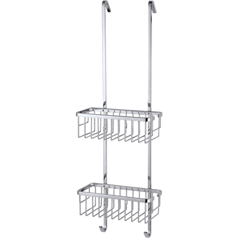 tesa Aluxx Étagère de douche, avec crochets pour suspendre, inoxydable, résistant à l'humidité, 75,0cm x 25,0cm x 16,3cm