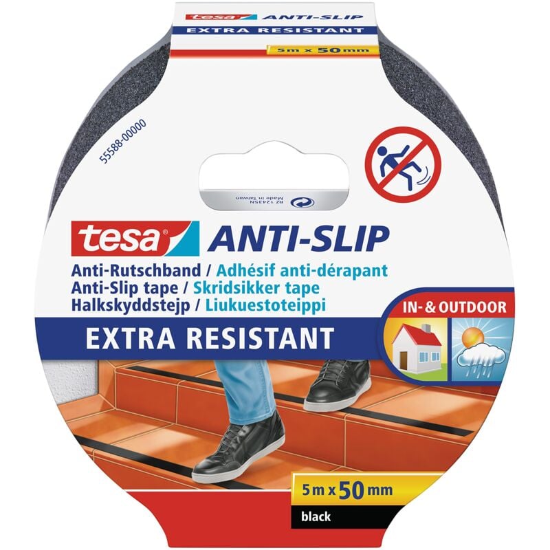 Image of Anti Slip, 1 pezzi, 5 m x 50 mm, Nero, 55588 – 00000 – 11 - Tesa