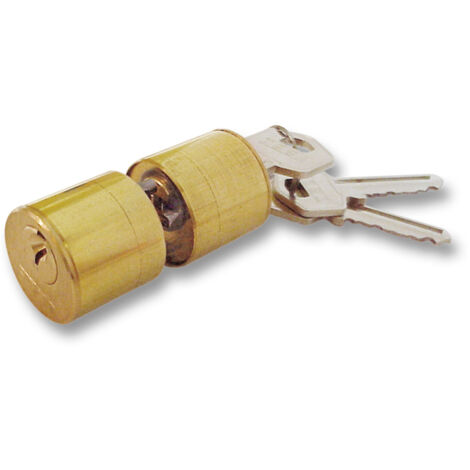 Tesa Assa Abloy – Cylindre de serrure rond 26x28mm – Finition laiton – 5 goupilles – 3 clés en fer nickelé – Pour installations exigeantes