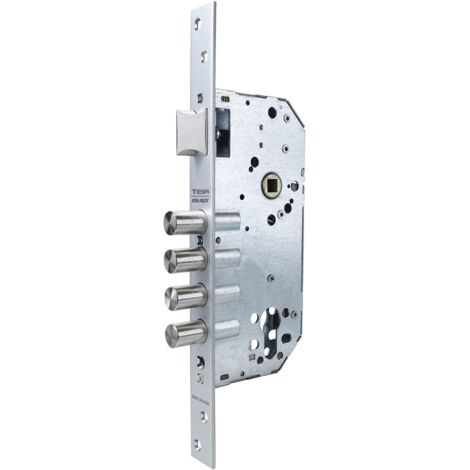 Tesa Assa Abloy TFB7Q 1 R100B Serratura monopunto di sicurezza per porte in legno, ottone, Cil. 30 x 30 mm