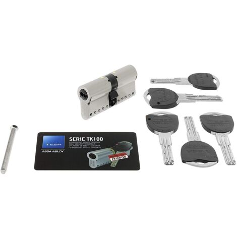 Tesa Assa Abloy TK100 Cilindro di sicurezza Tk1 30 x 30 mm, nichel