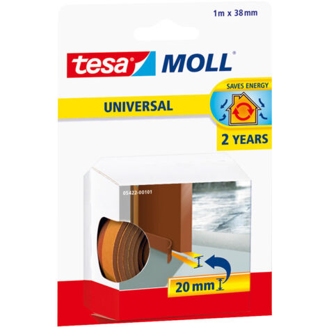 TESA - Bas de porte adhésif mousse pvc 1x38mm brun