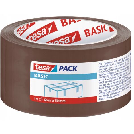 tesa BASIC Packband 66m x 50mm, braun
