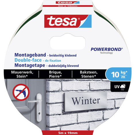 tesa BRICK & STONE 77749-00000-00 Montageband tesa® Powerbond Schwarz (L x B) 5 m x 19 mm 1 St.