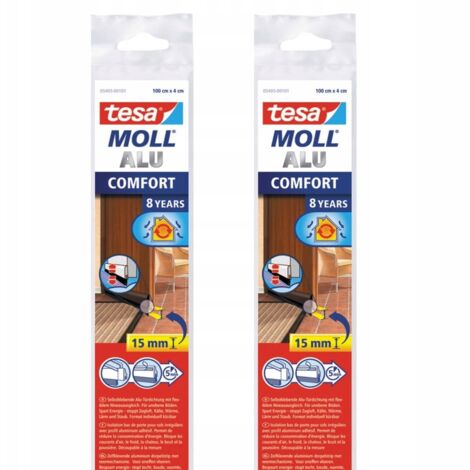 TESA Bürstendichtungsstreifen für Türen selbstklebend braun 1m x 40mm 2St