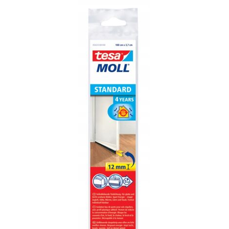 Tesa Burlete blanco 1 m x 37 mm para aislamiento de puertas