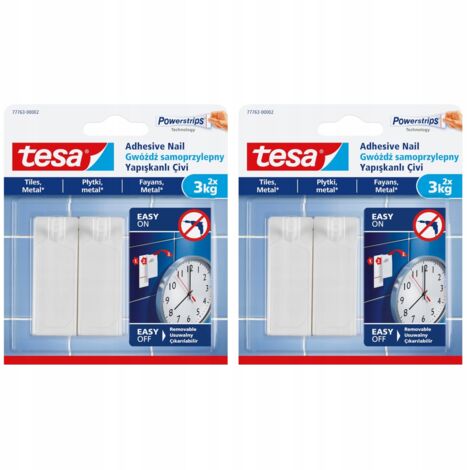TESA Chiodo autoadesivo per piastrelle metalliche 3 kg x 2
