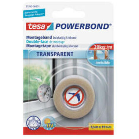 Tesa cinta de doble cara - 5mx19mm Transparente 'Powerbond'