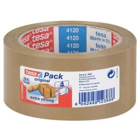 Tesa Cinta de Embalaje de PVC 57173 Marrón 50x66 m Paquete de 6