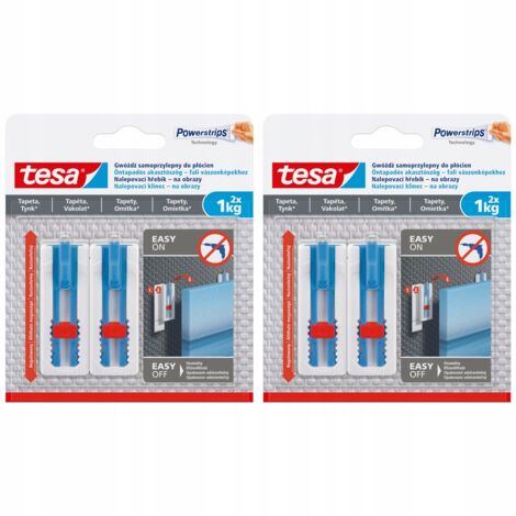 TESA Clavo autoadhesivo para cuadros 1 kg x 2 paquetes
