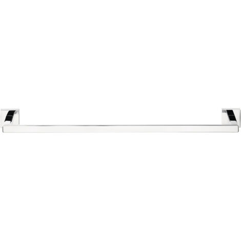 tesa DELUXXE Handtuchstange, verchromt - Badetuchhalter zur Wandbefestigung ohne Bohren, inkl. Klebelösung - 50 mm x 640 mm x 85 mm
