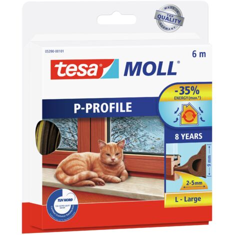 Tesa Dichtband 6m x 9mm P-Profile braun 05390