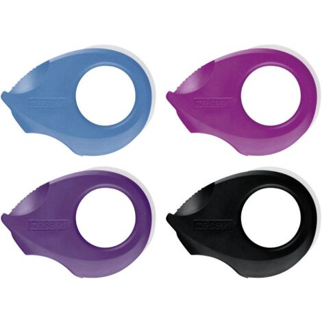 tesa Dispenser per nastro adesivo 58230-00 Nero, Viola, Rosa, Blu