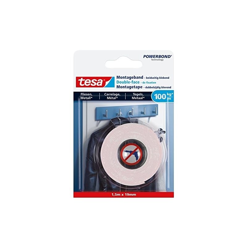 Tesa ultra fort ruban de montage pour carrelage et métal, 77746-00000-00