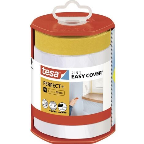 tesa Easy Cover Perfect+ 56570-00000-00 Film de masquage jaune, transparent (L x l) 33 m x 550 mm 1 pc(s)