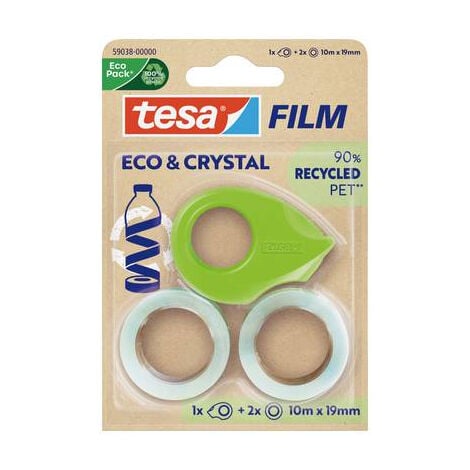 TESA ECO & CRYSTAL 59038-00000-00 TESAFILM TESAFILM® ECO & CRYSTAL TRANSPARENT (L X L) 10 M X 19 MM 2 PC(S)