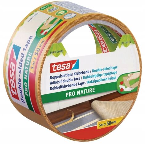 Tesa ECO FIXATION Ruban Adhésif Double Face Transparent 5m