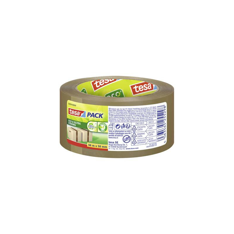 Tesa - eco & ultra strong 58299-00000-00 bande demballage pack® eco & ultra strong marron (l x l) 66 m x 50 mm 1 pc(s)
